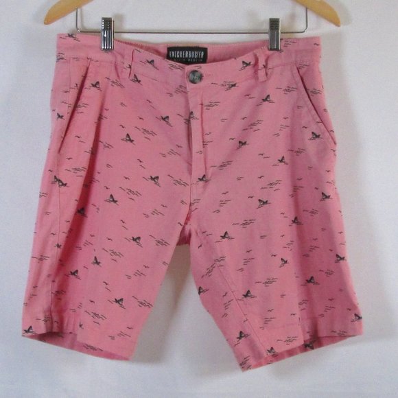 Knickerbocker Other - KNICKERBOCKER Mens Pink Shorts w\ Shark Print Size 32 ++Flex  Preowned G…